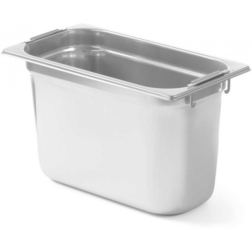 Hendi Stainless steel GN container with retractable handles GN1/3 325x176mm, height 200mm – 3