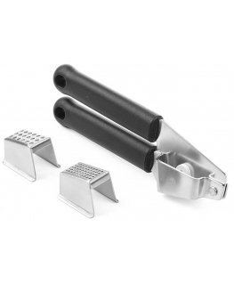 Hendi Garlic press with two thickness options, black/silver