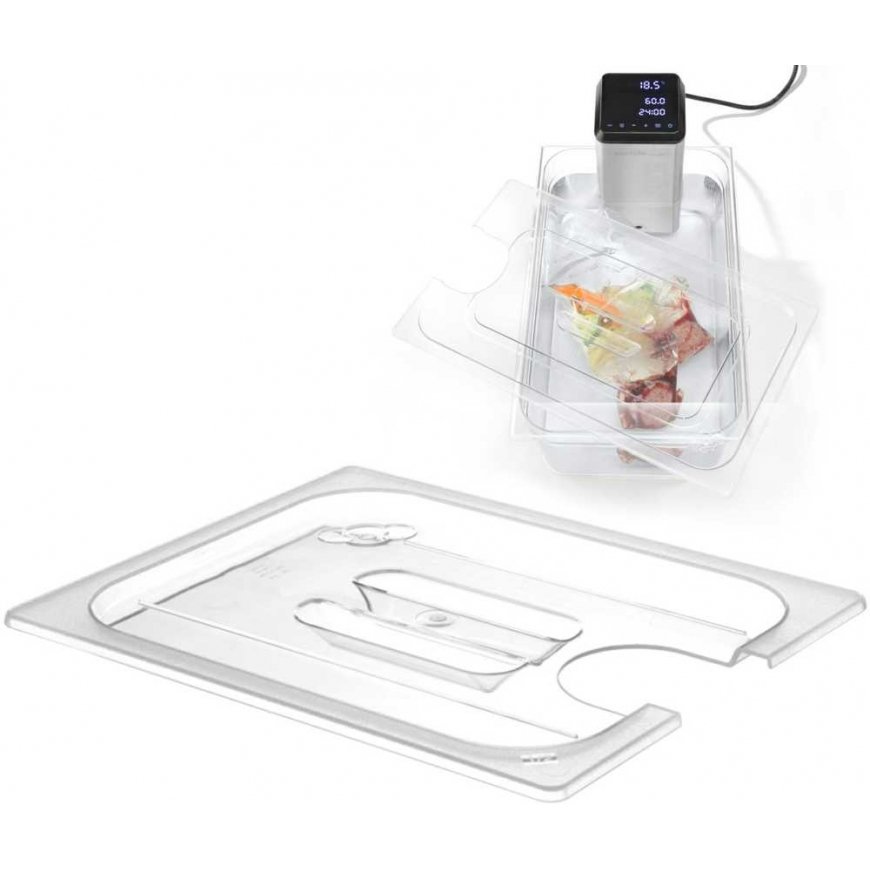 Hendi Polycarbonate lid with cutout for Sous-Vide GN 1/1 containers