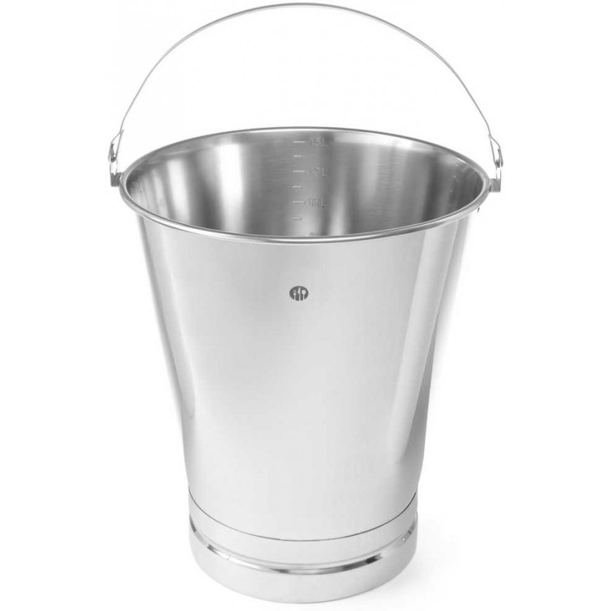 Stainless steel bucket with ring and divisions 15L, Hendi, silver color – 2