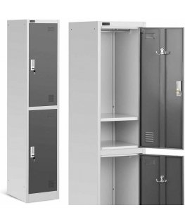 Frommstarck Two-door metal wardrobe with locks and ventilation