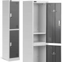 Frommstarck Two-door metal wardrobe with locks and ventilation
