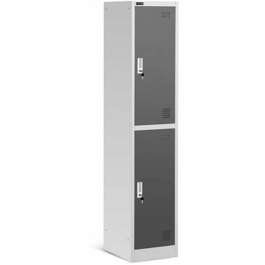 Frommstarck Two-door metal wardrobe with locks and ventilation – 2