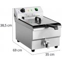 Royal Catering Electric adjustable fryer with drain tap, 16 l Royal Catering Electric adjustable fryer with drain tap, 16 l