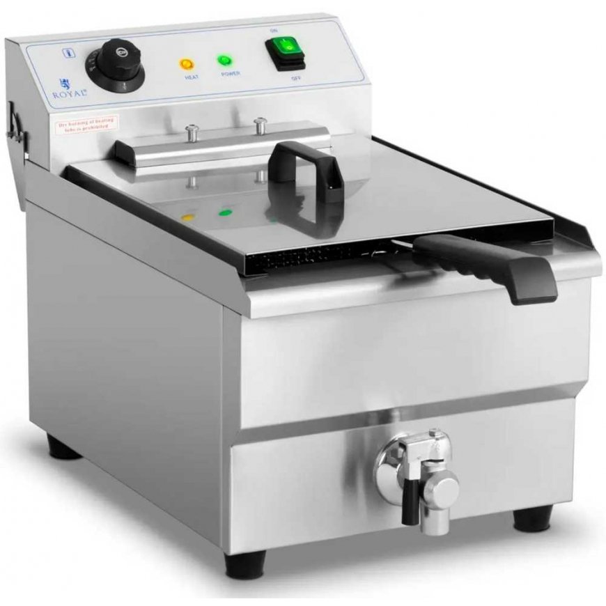 Royal Catering Electric adjustable fryer with drain tap, 16 l – 5