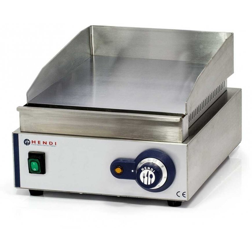 Blue Grill plate Blue Line smooth 2000W - Hendi