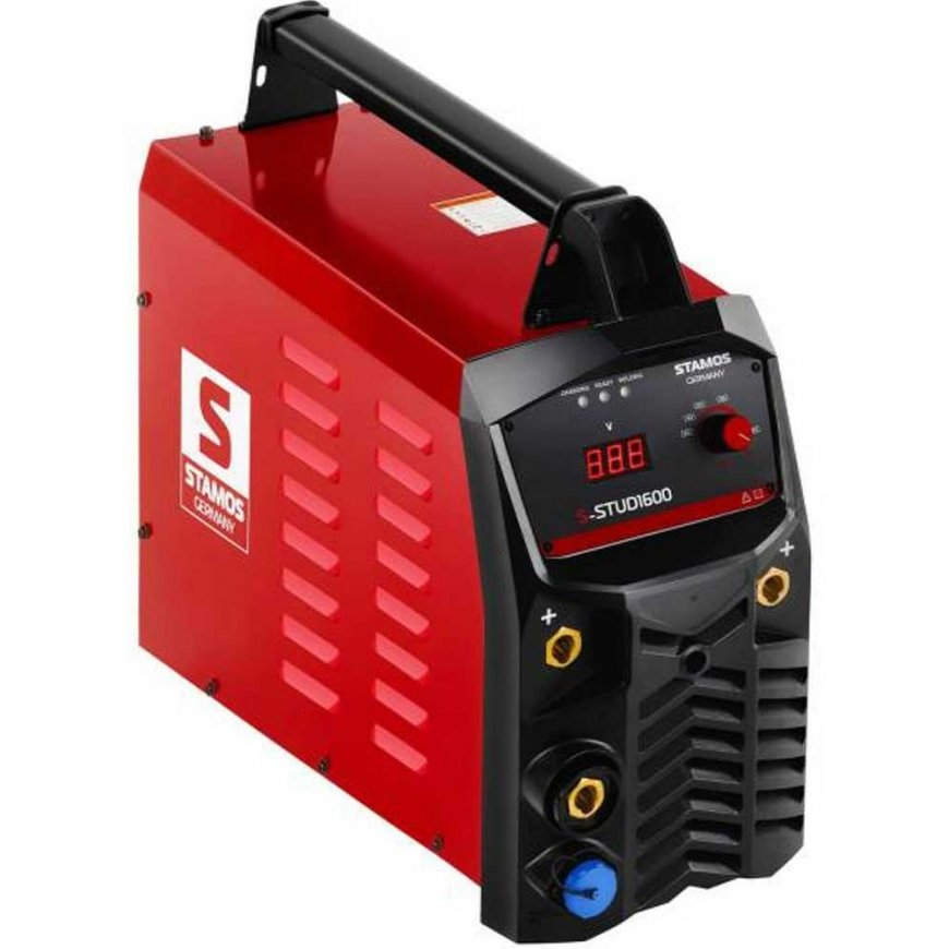 Stamos Germany Condenser welding machine for metal screws M3-M8, red – 2