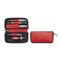 Zwilling Twinox Travel Set – Red 5-Piece Leather Pouch - Red Zwilling Twinox Travel Set – Red 5-Piece Leather Pouch - Red