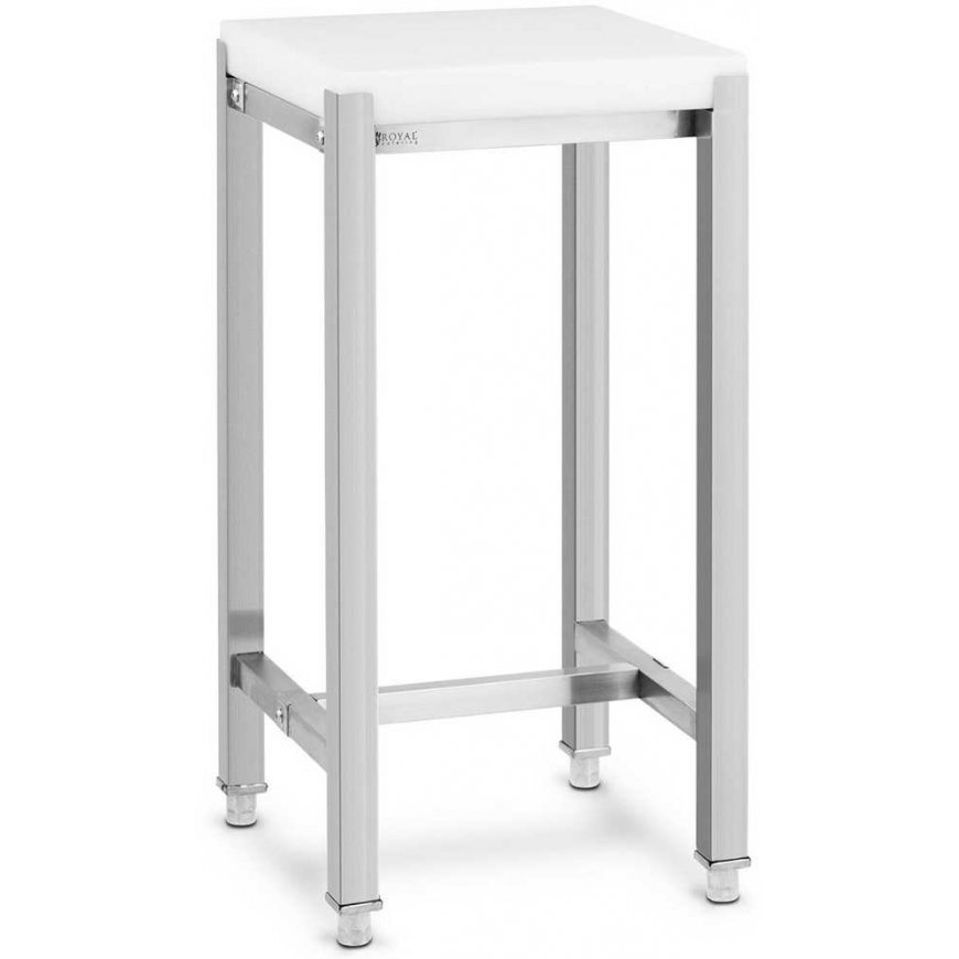 Mėsmalė Royal Catering Mėsos pjaustymo blokas su plieniniu pagrindu, 40 x 40 x 80 cm, pilka – 3
