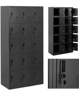Frommstarck Metal lockable cabinet unit with 15 compartments