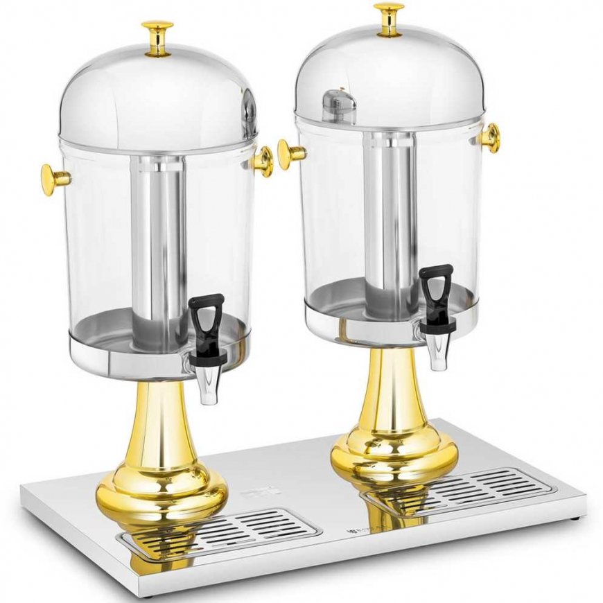 Royal Catering Double beverage dispenser with cooling function, 2 x 8 l, stainless steel