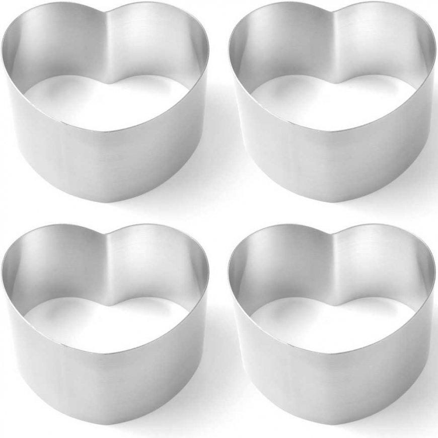 Hendi Set of heart-shaped baking rings, 4 pcs.