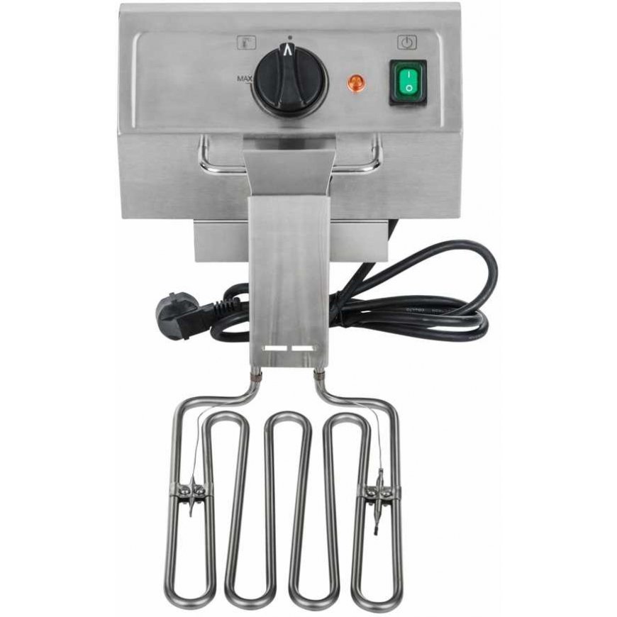 Royal Catering Dviguba elektrinė gruzdintuvė su kranais ir termostatu 2x8L, pilka – 2
