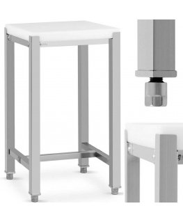 Meat grinder Royal Catering Polyethylene meat cutting block with steel base, 40x50x80 cm