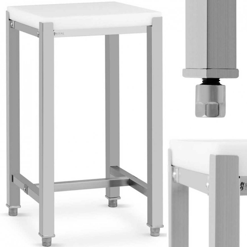 Meat grinder Royal Catering Polyethylene meat cutting block with steel base, 40x50x80 cm – 2
