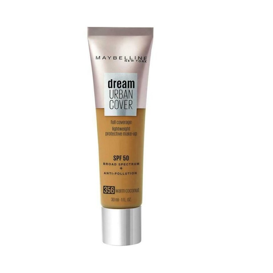 Maybelline, Dream Urban Cover, Full Cover, Creamy Foundation, 356, Warm Coconut, SPF 50, 30 ml – 2