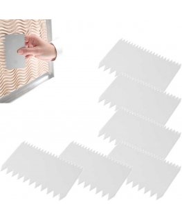 Hendi Confectionery scraper, toothed, 6 pcs. set, white