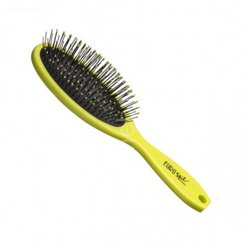 Eurostil Oval Medium Brush Fluor Green