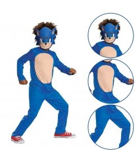 Strój karnawałowy Sonic dla chłopca dziewczynki Ežys Kostium Przebranie 125-135 cm (7-8 lat)