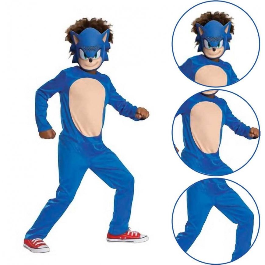 SONIC Stroj karnawałowy Sonic dla chłopca