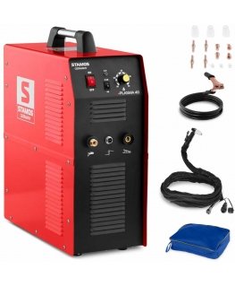 Stamos Germany Plasma cutter with integrated air compressor 230V 40A, red