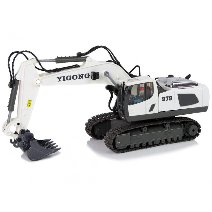 Lean Cars Remote Controlled Excavator Caterpillar Wheels 2.4 G Pilot – 2