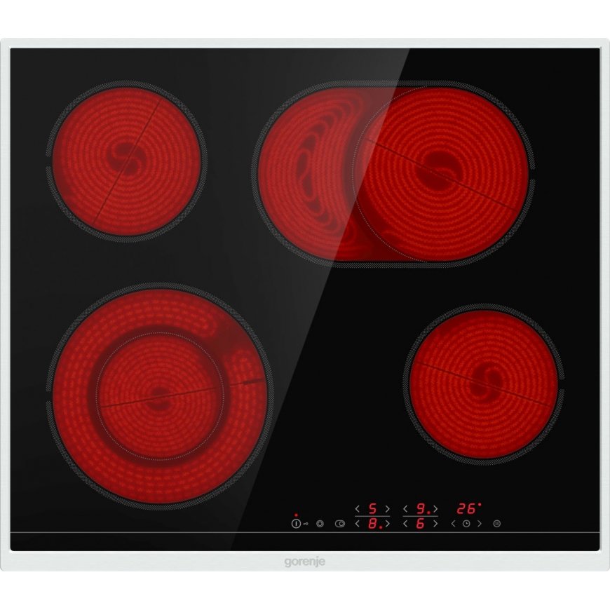 Gorenje ECT643BX Must, Roostevaba teras Sisseehitatud Keraamiline 4 tsoon(id) – 2