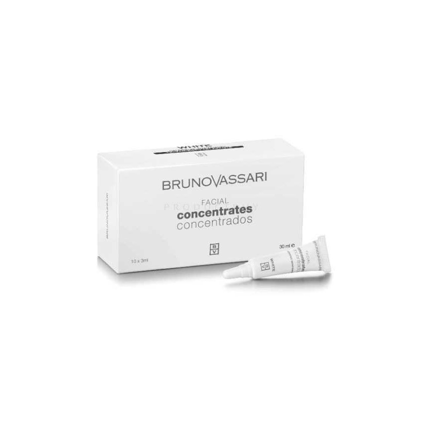 Set, Bruno Vassari, Baltas, Whitening, Concentrate, For Face, 10 pcs, 3 ml