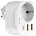 Devia power socket PD charger 20W 1x USB-C 2x USB 3A white Devia power socket PD charger 20W 1x USB-C 2x USB 3A white