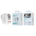 Devia power socket PD charger 20W 1x USB-C 2x USB 3A white Devia power socket PD charger 20W 1x USB-C 2x USB 3A white