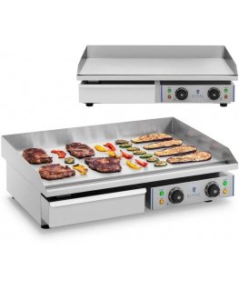Royal Catering Electric grill with high edges, width 75 cm