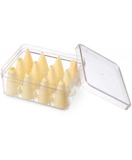 Set of decorating tips for pastry bags, 12 pcs. - Hendy
