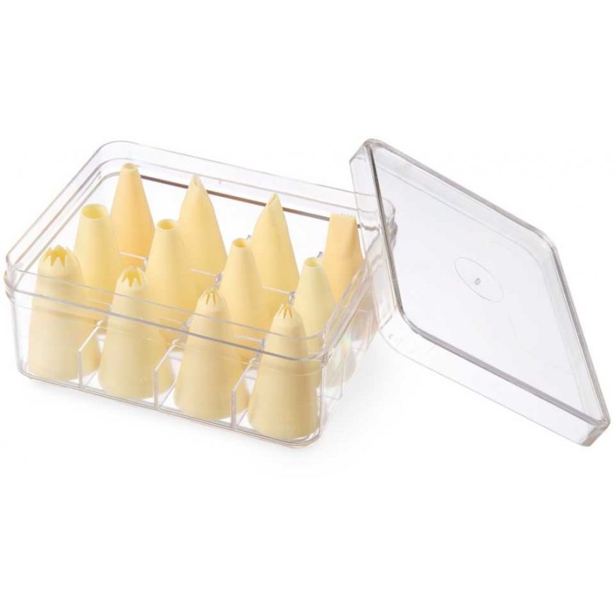 Set of decorating tips for pastry bags, 12 pcs. - Hendy