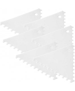 Hendi Serrated pastry scraper, narrow gap, set, 6 pcs., white