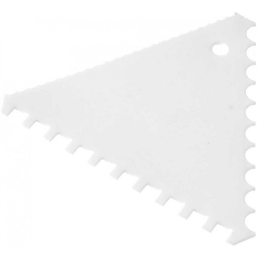 Hendi Serrated pastry scraper, narrow gap, set, 6 pcs., white – 2