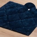 Eurofirany CHIC / 2 soft rug, decorated with a geometric pattern with crystals, 60X90 cm, color: blue