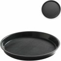 Hendi Round non-slip waiter's plate with rim, 32 cm, black Hendi Round non-slip waiter's plate with rim, 32 cm, black