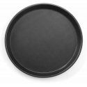 Hendi Round non-slip waiter's plate with rim, 32 cm, black Hendi Round non-slip waiter's plate with rim, 32 cm, black