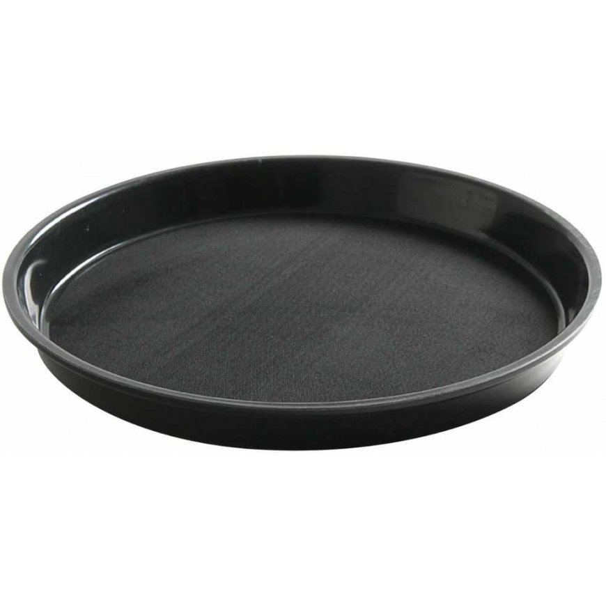 Hendi Round non-slip waiter's plate with rim, 32 cm, black – 5