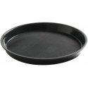 Hendi Round non-slip waiter's plate with rim, 32 cm, black Hendi Round non-slip waiter's plate with rim, 32 cm, black