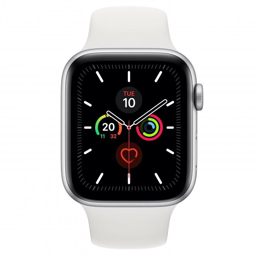 Apple Watch Series 5 OLED-ekraan 44 mm Digitaalne 368 x 448 pikslit Puutetundlik ekraan Hõbe WiFi GP