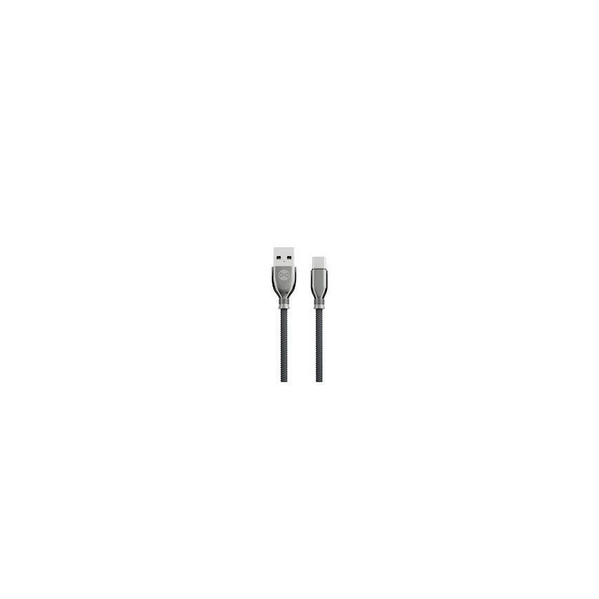 Forever recycling cable USB-C - USB-C 1,5m 3A KR15-CC-00 white – 2