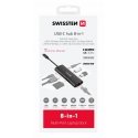 Swissten 8in1 USB-C Hub Aluminium USB-C 100W / HDMI 4K / LAN RJ45 / 2x USB-A / USB-C / SD / MICRO SD Swissten 8in1 USB-C Hub Aluminium USB-C 100W / HDMI 4K / LAN RJ45 / 2x USB-A / USB-C / SD / MICRO SD