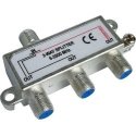 3-way splitter DELTACO F-connectors, 1 DC pass, ClassA / R00150042 3-way splitter DELTACO F-connectors, 1 DC pass, ClassA / R00150042