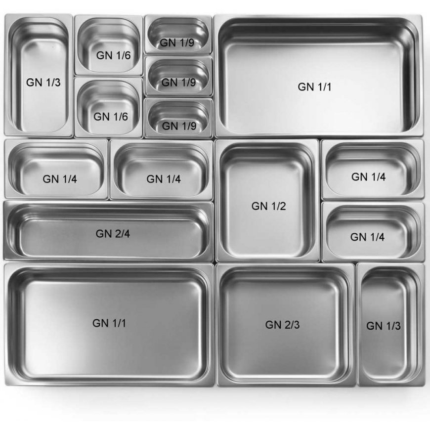 Hendi Dish GN 2/1 dish Profi Line, height 20 mm, stainless steel – 4
