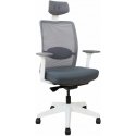 Task chair ANGGUN pilkas with baltas frame
