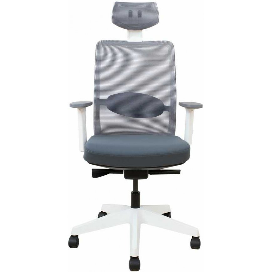 Task chair ANGGUN pilkas with baltas frame – 2