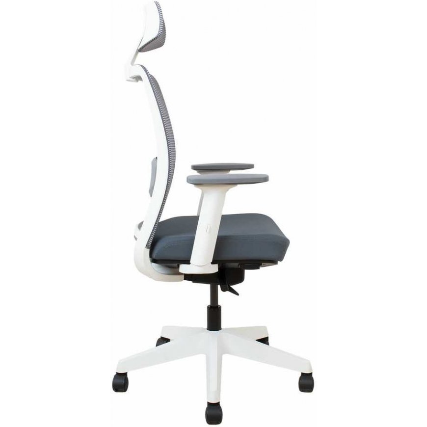 Task chair ANGGUN pilkas with baltas frame – 3