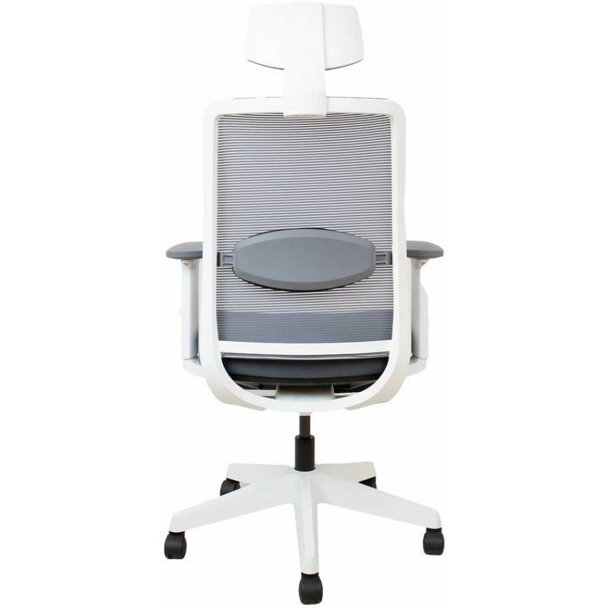 Task chair ANGGUN pilkas with baltas frame – 4