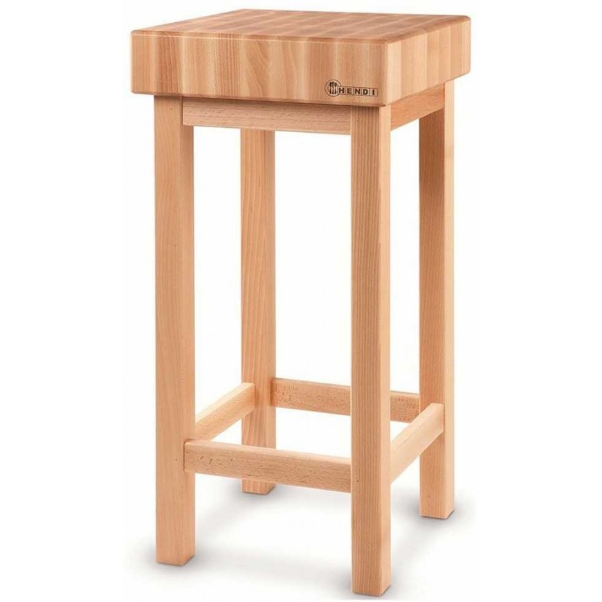 Medinis mėsmalės blokelis 400x400x150mm su pagrindu - Hendi 505625 Medinis mėsmalės blokelis 400x400x150mm su pagrindu - Hendi 5 – 2